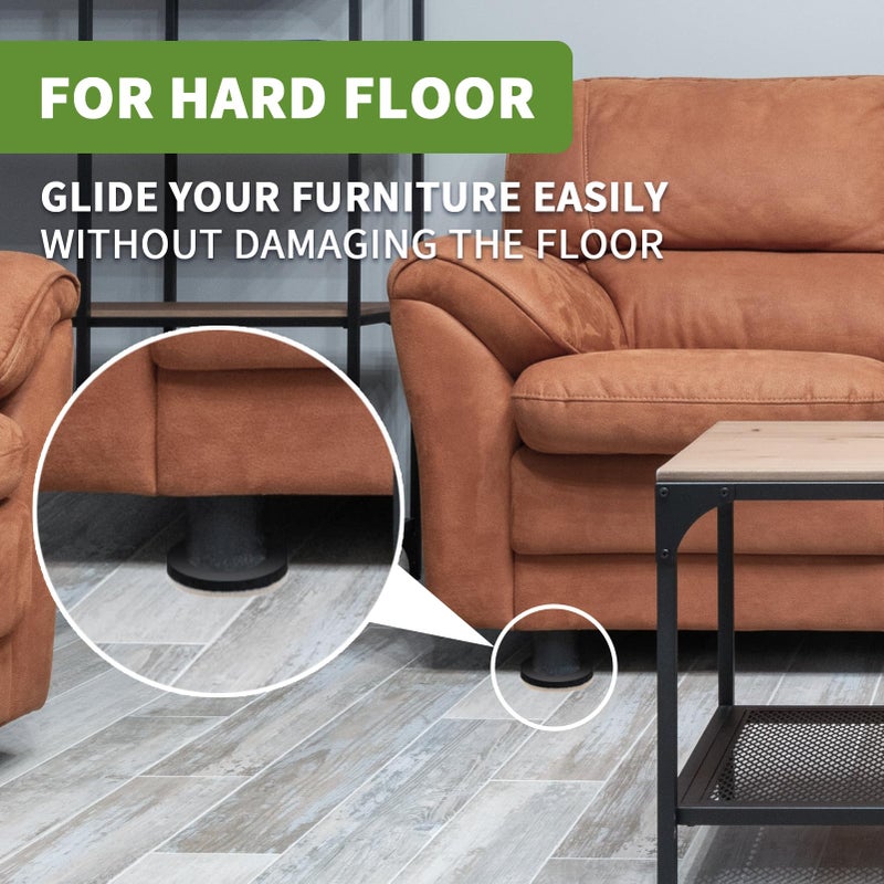 COVERCORNER Furniture Sliders for Hardwood Floors, Furniture Sliders for Carpeted Floors, 8 PCS 4 3/4 inch Combo Pack, Sliders for Moving Furniture, Furniture Movers Sliders - Image 4
